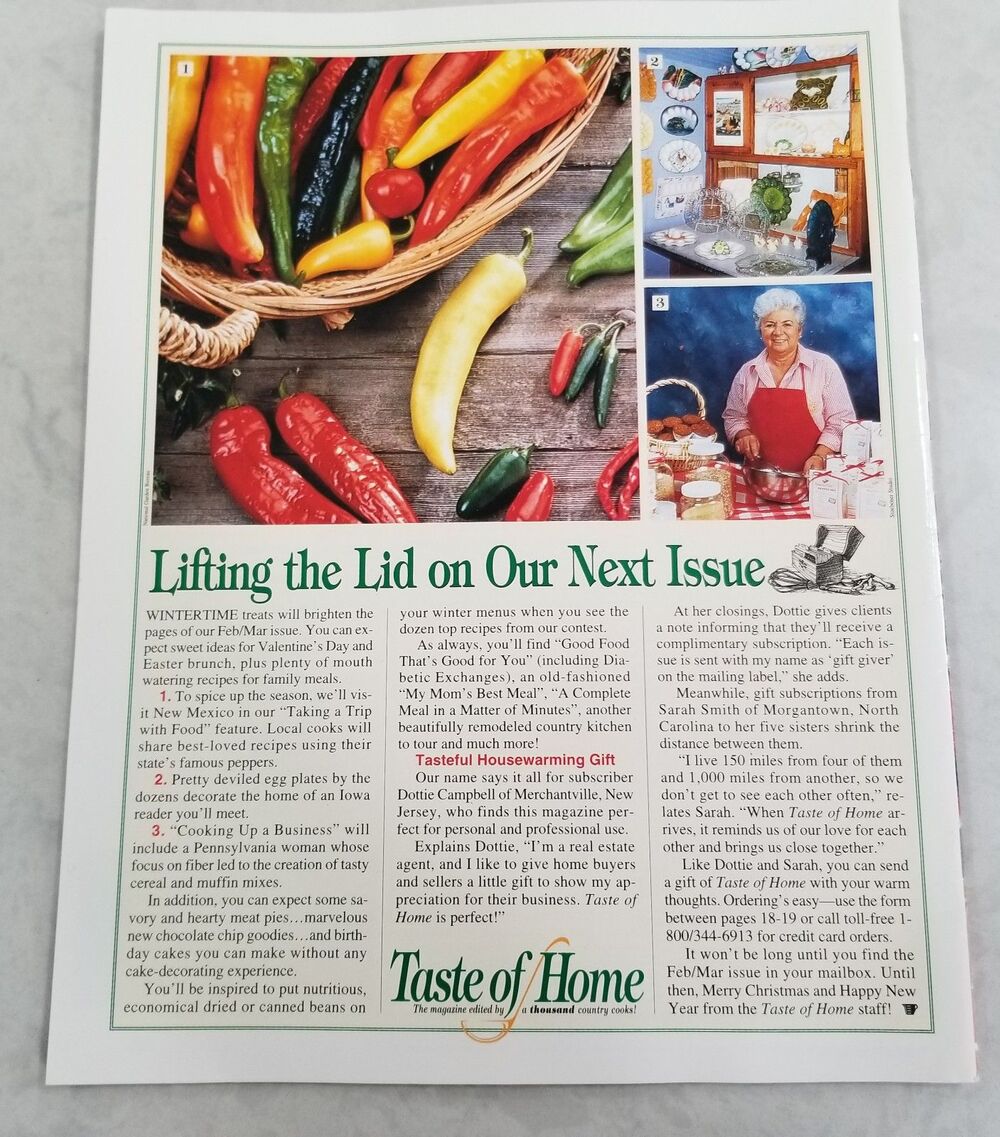 Taste of Home Magazine Dec/Jan 1997 Holiday Issue Vintage Recipes - Picture 2 of 8